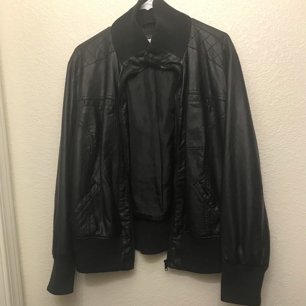 Faux leather jacket
